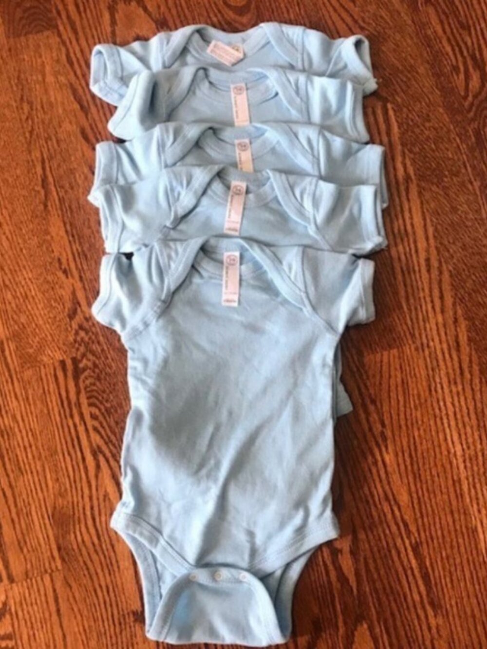 5 Rabbit Skins Infant Baby Boy Blue Onesie Bodysuit Size. 6 mos New withOut Tag